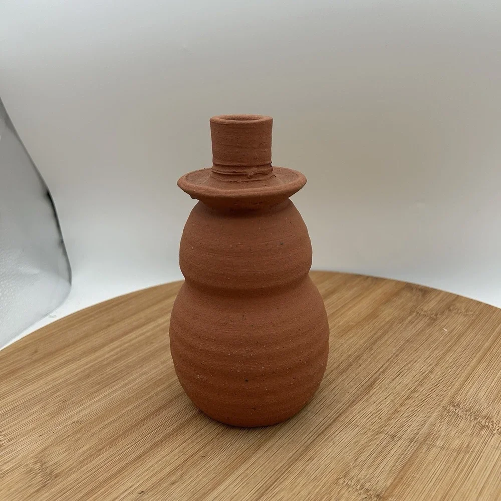 Vintage Sandstone Handmade Snowman‎ Candle Holder